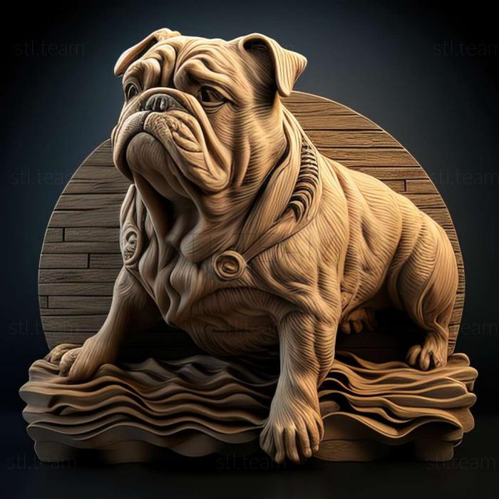 3D model Alapakh Bulldog dog (STL)